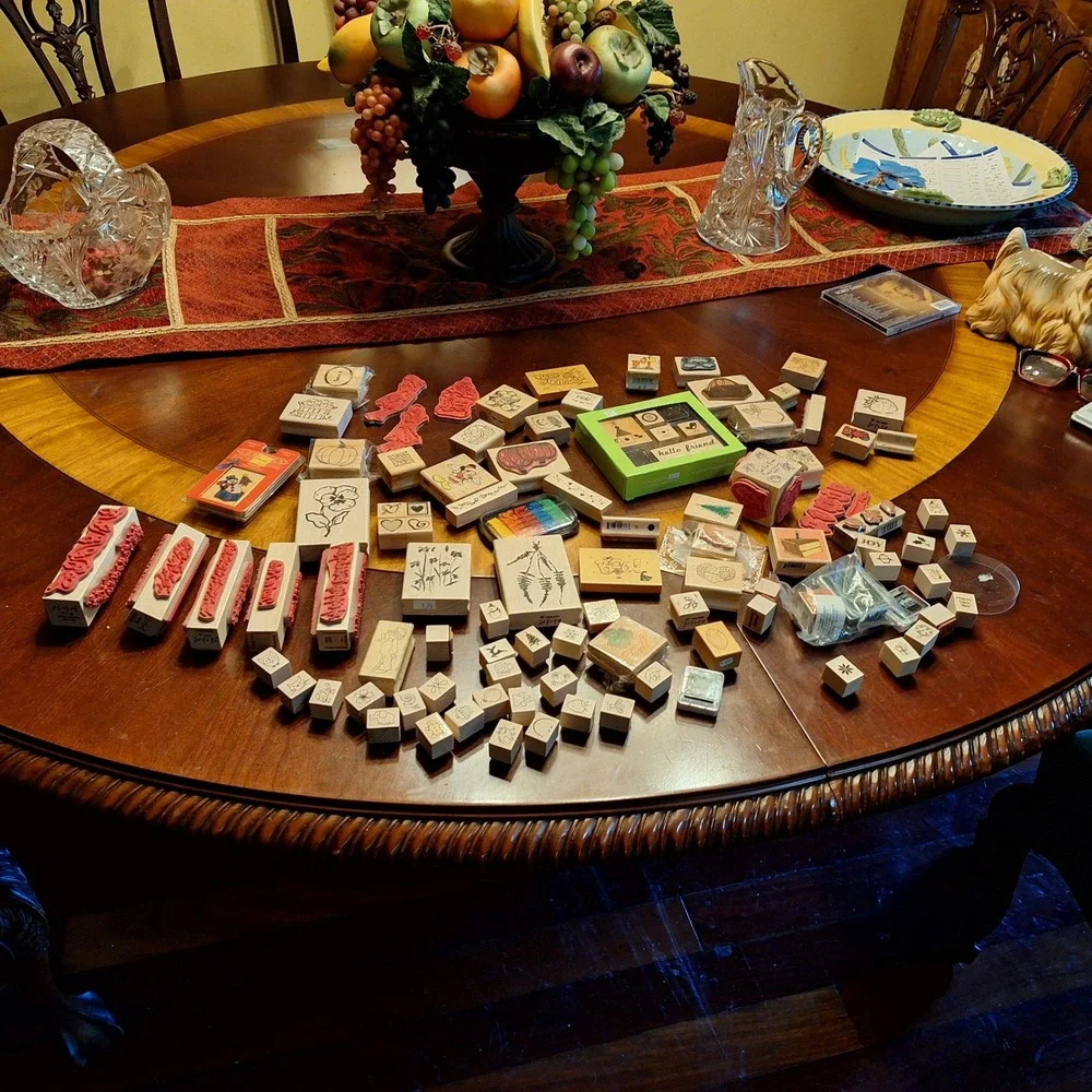 Huge Rubber Stamp Lot Wood Mounted Holiday Nature Studio G Hampton Art Hero Arts